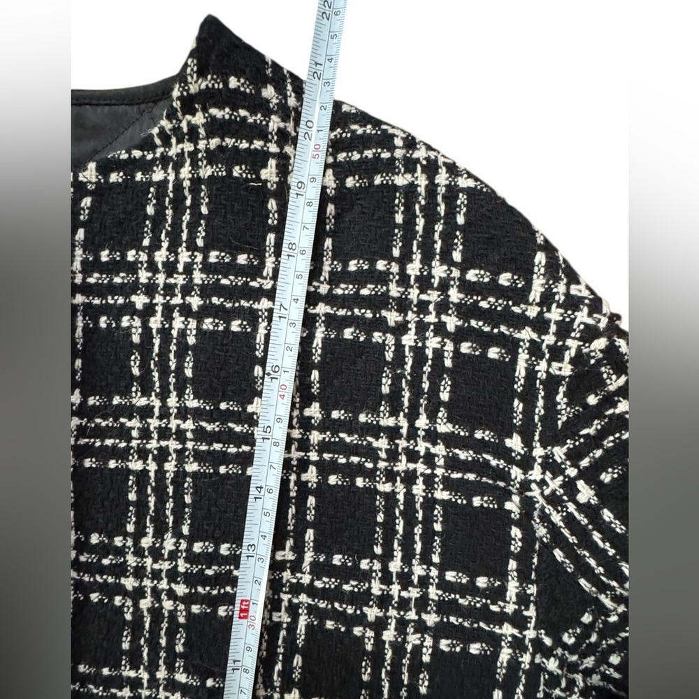 NWT ZARA Women's Black and White Plaid Jacket Size XS​ - Picture 7 of 9